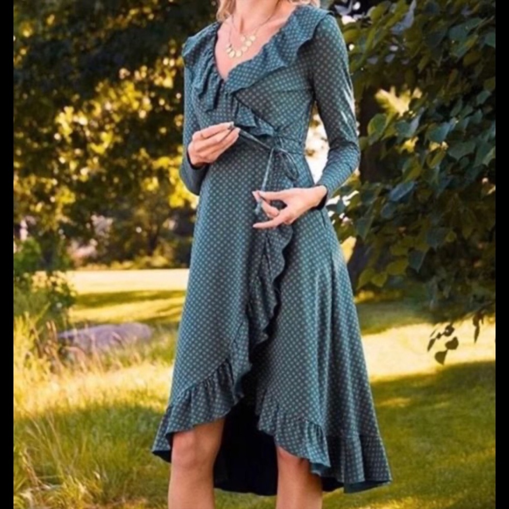 Matilda Jane Reunion Wrap Dress Blue S. BNWT!